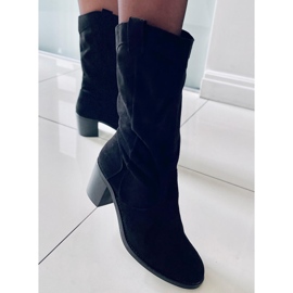 Mono Black wide heel boots 4