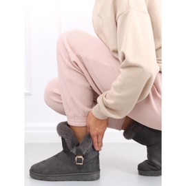 Women's snow boots with a Wibo Gray buckle grey 1