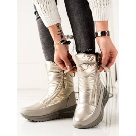 Weide Casual Silver Snow Boots 1