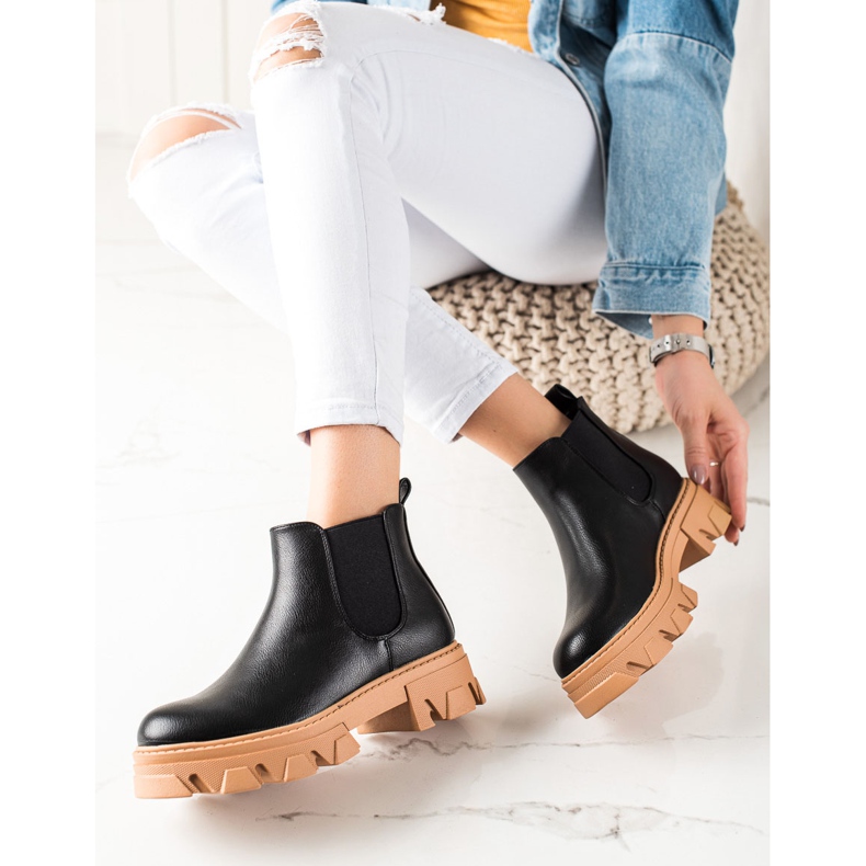Seastar Warm Chelsea boots with eco leather black 1 Seastar Warm Chelsea boots with eco leather black 1