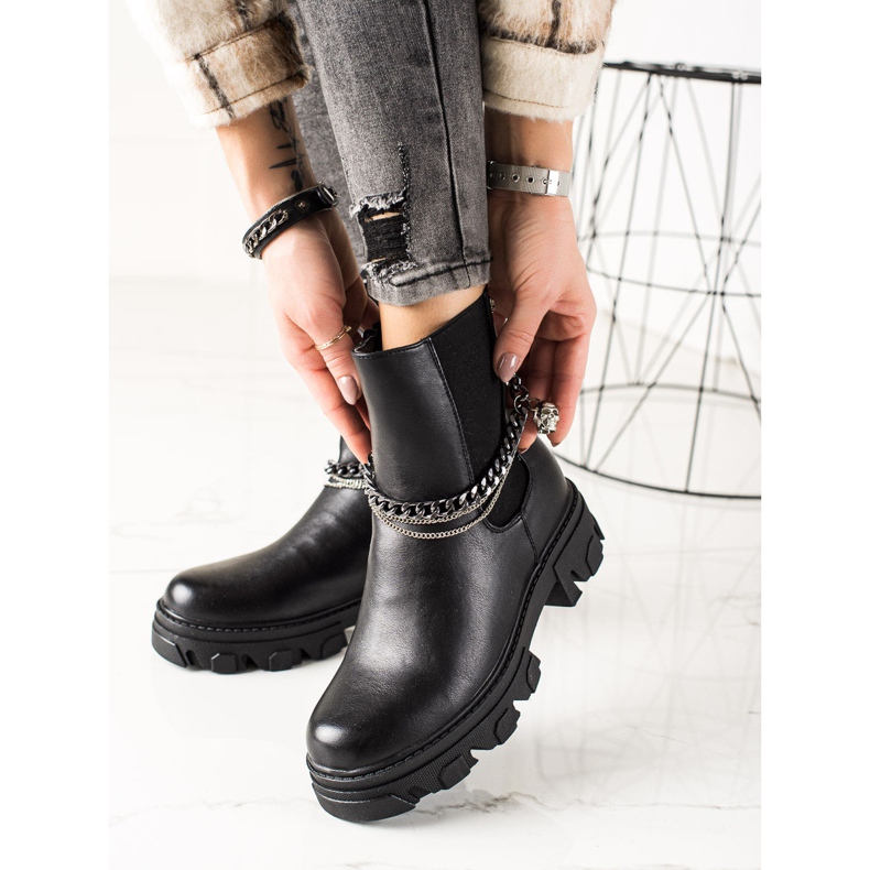Goodin Warm boots with chains black 2
