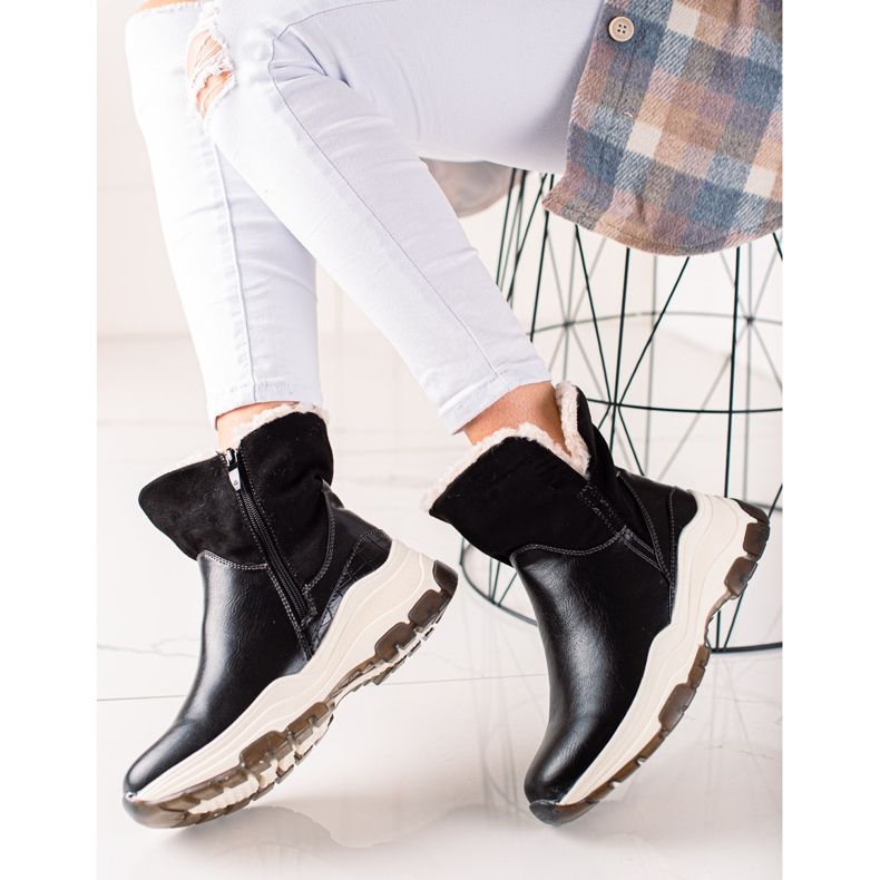 Goodin Warm Booties With A Zipper black 2