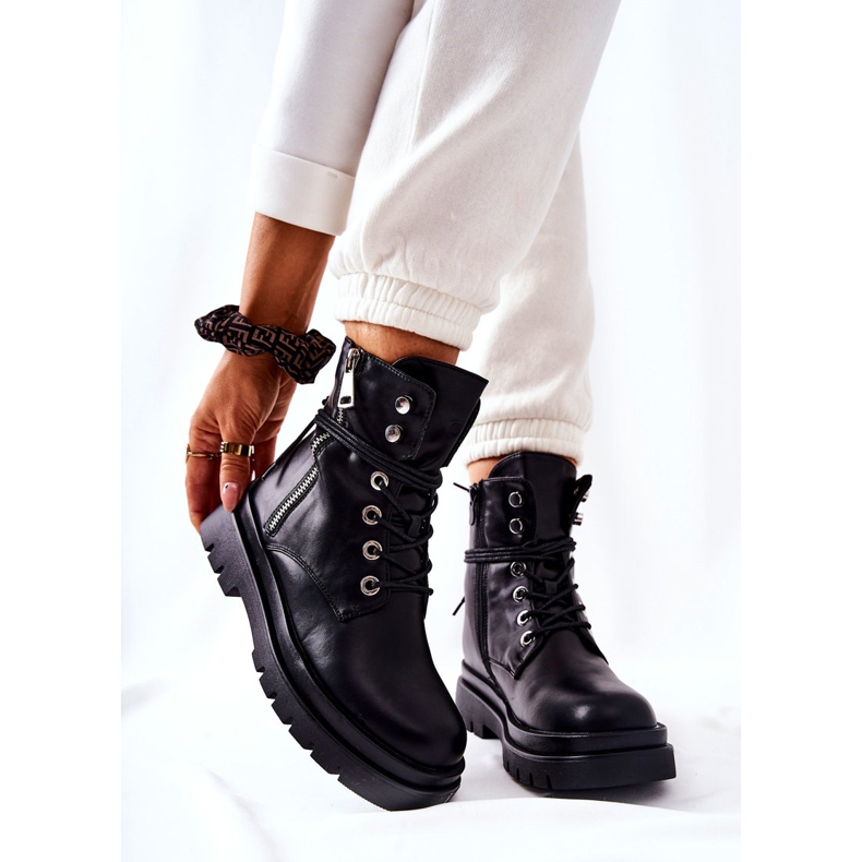 PG1 Boots On Zipper With Binding Black Elissmo 1