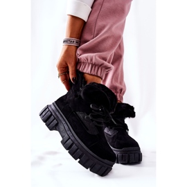 PM1 Black Warm Boots Trappers Black Demaris 2