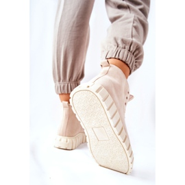 Suede High Sneakers On A Beige Meniphise Platform 1