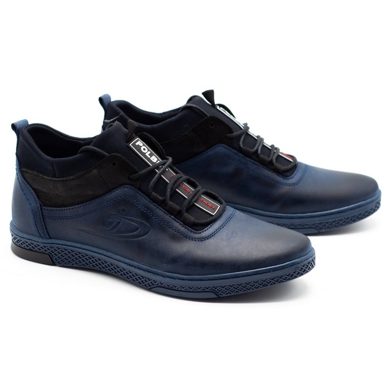 Polbut Men's winter shoes K27F navy blue 2