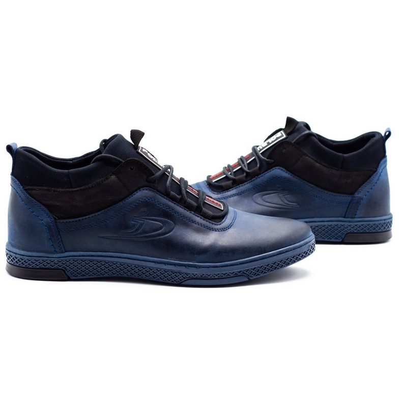 Polbut Men's winter shoes K27F navy blue 4