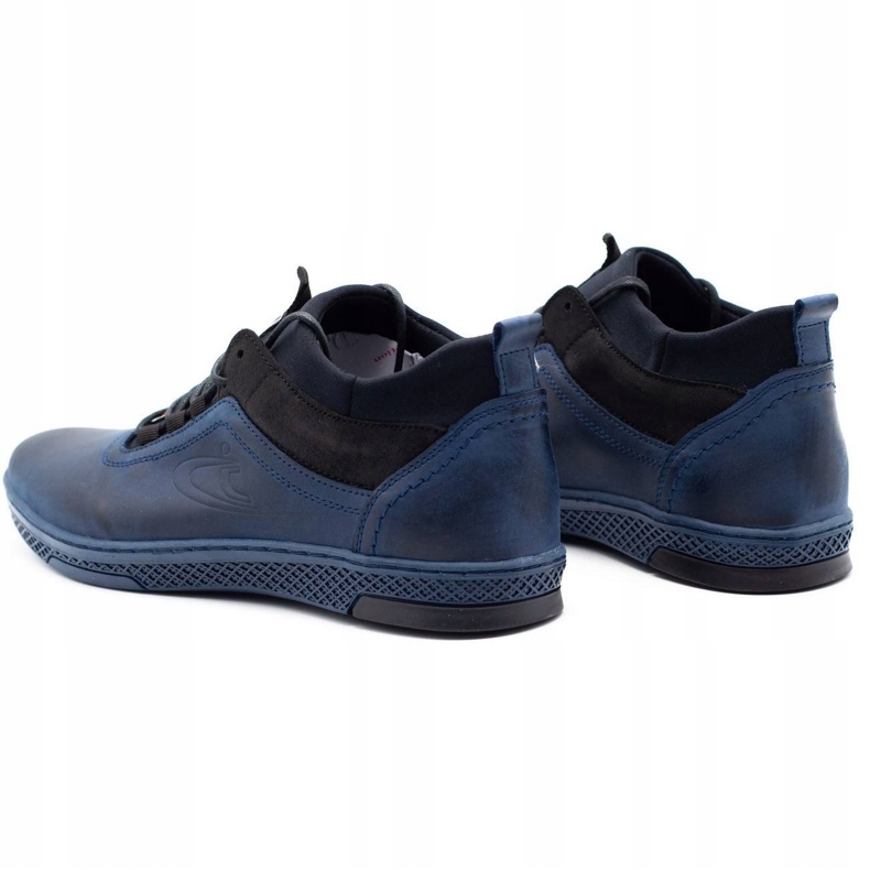 Polbut Men's winter shoes K27F navy blue 5