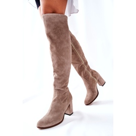 PA2 Suede Cappuccino Shernan boots beige 1