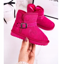 Apawwa Children's Snow Boots With Fur Fuchsia Kawai pink 2