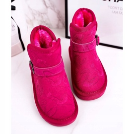 Apawwa Children's Snow Boots With Fur Fuchsia Kawai pink 4