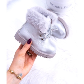 Silver Warm Children's Boots Trappers Fobos 3