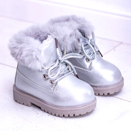 Silver Warm Children's Boots Trappers Fobos 4