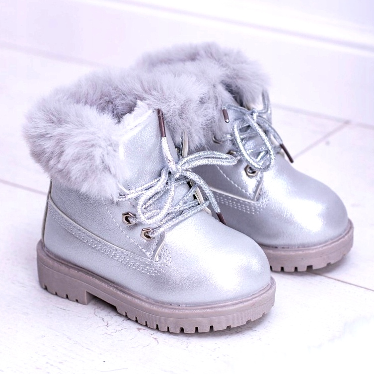Silver Warm Children's Boots Trappers Fobos 4