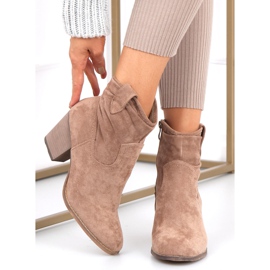 High-heeled boots from Bedd Khaki beige 2