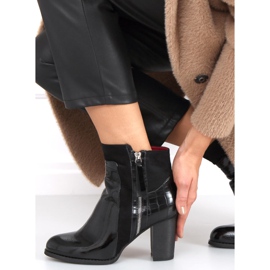 High-heeled boots, lacquered Flame Black Mirror 2