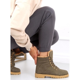 Women's insulated timber boots Polle Green Black 2