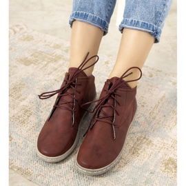 Burgundy Keira casual women's boots claret red 1 Burgundy Keira casual women's boots claret red 1