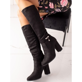 Queentina Elegant Boots With Ornament black 1