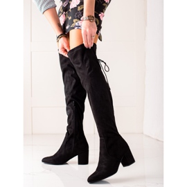 Laura Mode High-heeled thigh-high boots black 1