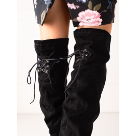 Laura Mode High-heeled thigh-high boots black 2