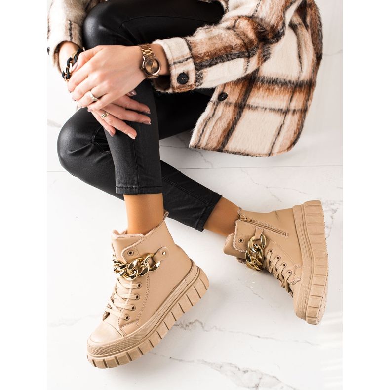 TRENDI Warm Boots Sneakers beige 1 TRENDI Warm Boots Sneakers beige 1