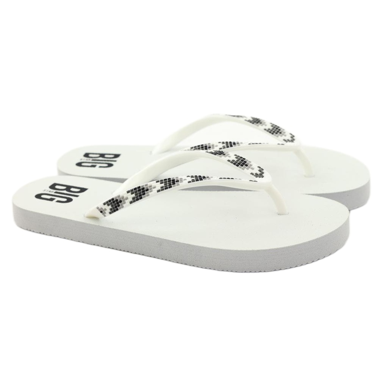 Women's Big Star 274A549 flip-flops white 4