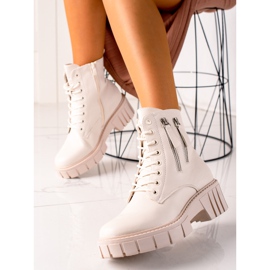 Goodin Fashionable Trappers With Decorative Zippers beige 1