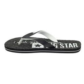 Big Star 174621 flip flops men's shoes white black 2