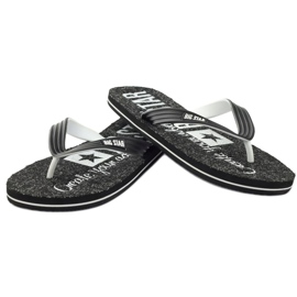 Big Star 174621 flip flops men's shoes white black 3
