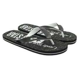 Big Star 174621 flip flops men's shoes white black 4
