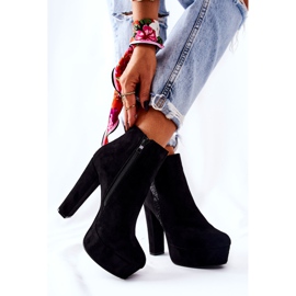 PS1 Suede High Heeled Boots Black Sarsea 1