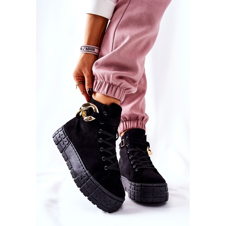 High Sneakers On The Black Evenia Platform 2