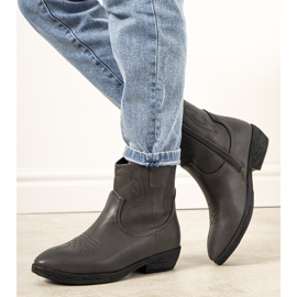 Gray insulated cowboy boots Belda grey 1