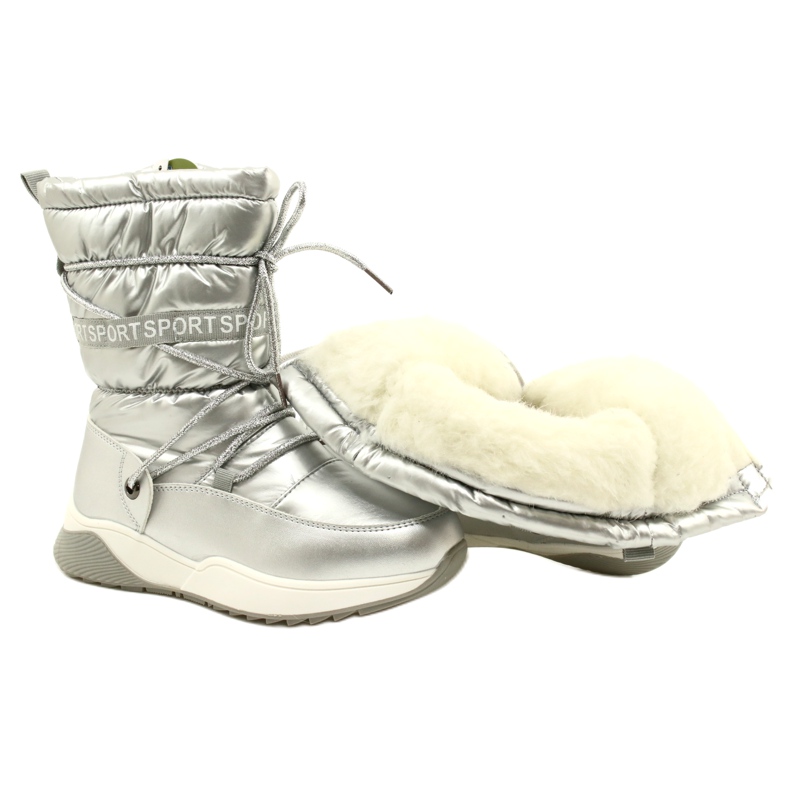 Waterproof Children's Snow Boots Miss Evento 21DZ23-4325 Silver 4 Waterproof Children's Snow Boots Miss Evento 21DZ23-4325 Silver 4