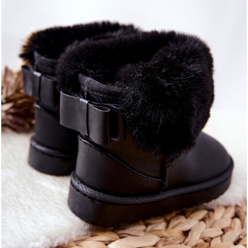 Children's Snow Boots With Fur Black Madie 2