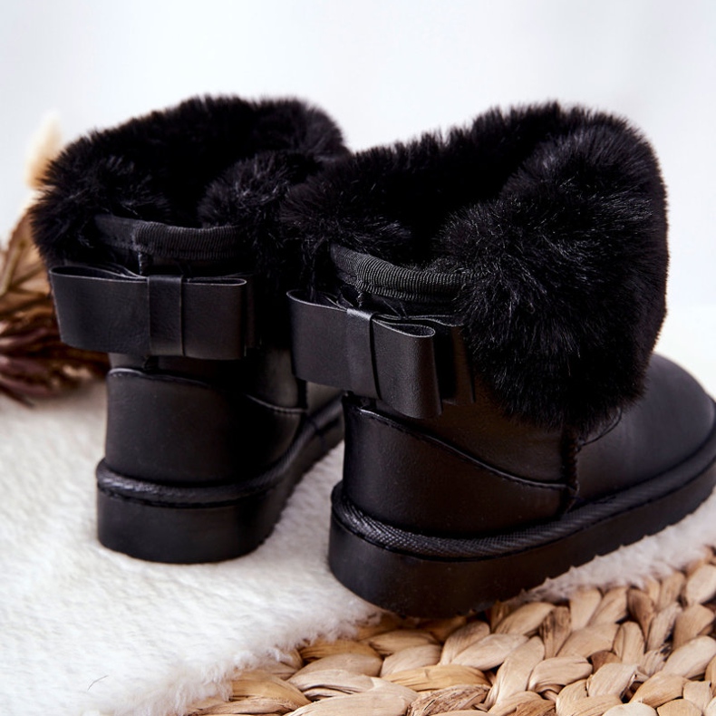 Children's Snow Boots With Fur Black Madie 1