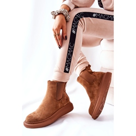 PS1 Suede Booties Jodhpur boots on the Beige Marissa platform brown 2