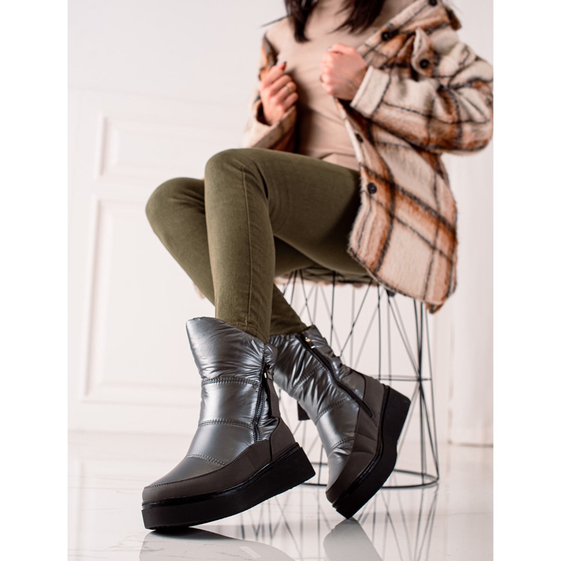 Weide Comfortable warm snow boots black 2