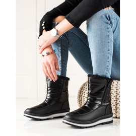 TRENDI Classic Snow Boots On The Zipper black 1