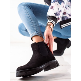 Ideal Shoes Suede Chelsea boots black 1