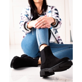 Ideal Shoes Suede Chelsea boots black 2