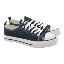 American Club Women's sneakers tied American LH10 navy blue multicolored 5