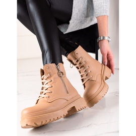 TRENDI Brown Trappers With A Zipper 1