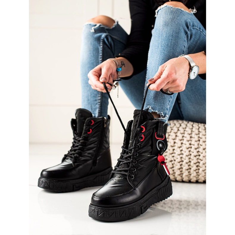 Seastar Warm Snow Boots On The Platform black 1