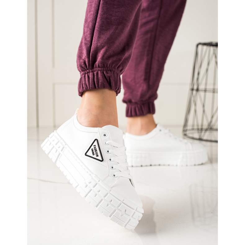 Goodin Sneakers With Eco Leather On The Platform white 1