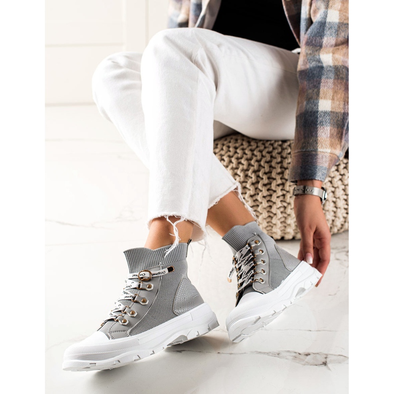 Goodin Fashion High Sneakers grey 2 Goodin Fashion High Sneakers grey 2