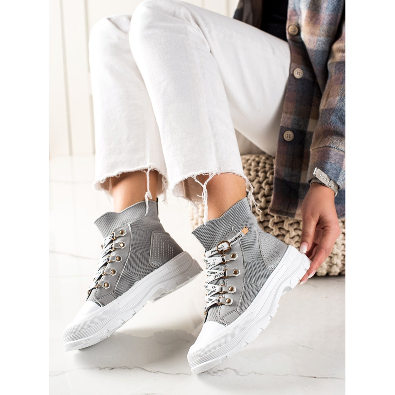 Goodin Fashion High Sneakers grey 1 Goodin Fashion High Sneakers grey 1