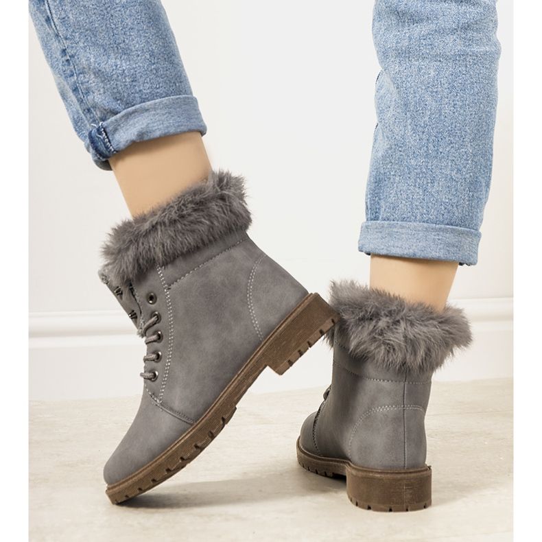 Gray LeBatelier women's insulated boots grey 1