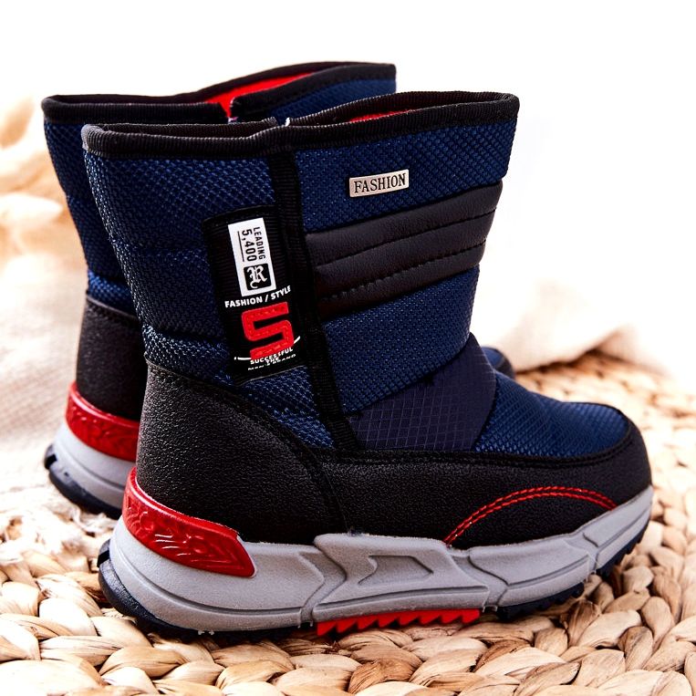 PJ2 Children's Warm High Snow Boots Navy Blue Leoth black 2 PJ2 Children's Warm High Snow Boots Navy Blue Leoth black 2
